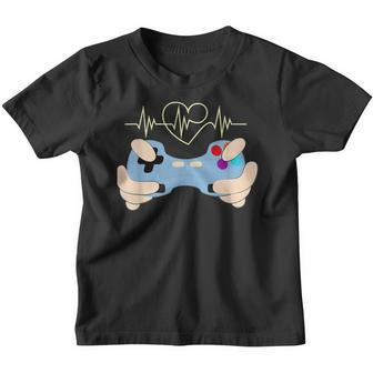 Gamer Heartbeat Video Game Lover V3 Youth T-shirt - Thegiftio UK