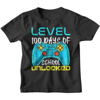 Gamer Student 100Th Days Unlocked Gaming 100 Days Of School Youth T-shirt - Thegiftio UK