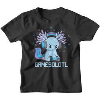 Gamesolotl Axolotl Video Gamer Kawaii Anime Gifts Boys Girls V2 Youth T-shirt - Thegiftio UK
