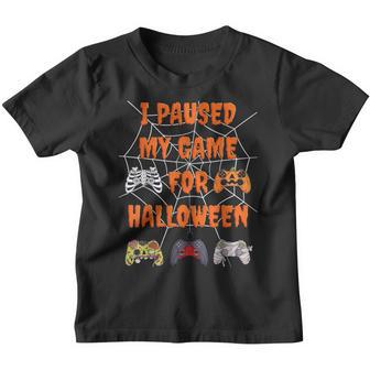 Gaming I Paused My Game For Halloween Funny Gamer Boys Kids V3 Youth T-shirt - Thegiftio UK