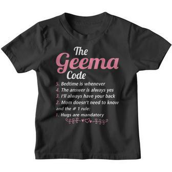 Geema Grandma Gift The Geema Code Youth T-shirt - Thegiftio UK
