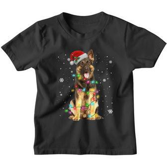 German Shepherd Dog Tree Christmas Sweater Xmas Dogs Gifts Tshirt V2 Youth T-shirt - Monsterry CA