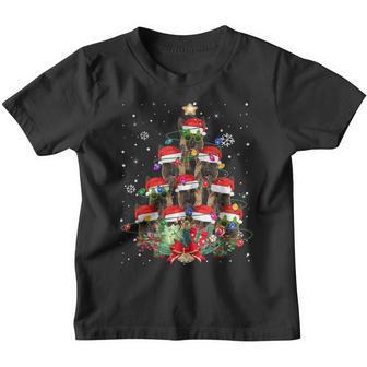 German Shepherd Dogs Tree Christmas Pajama Xmas Dog Lover Youth T-shirt - Thegiftio UK