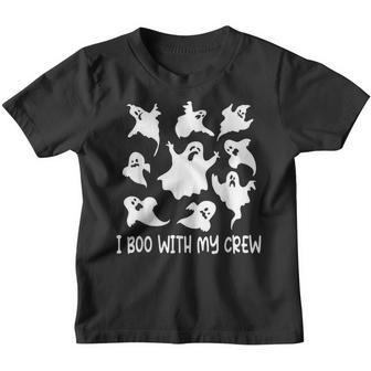 Ghost I Boo With My Crew Funny Halloween Costume Men Women Youth T-shirt - Thegiftio UK