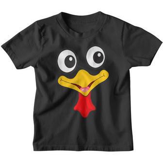 Gifts Kids Thanksgiving Turkey Face Matching Family Costume Youth T-shirt - Thegiftio UK