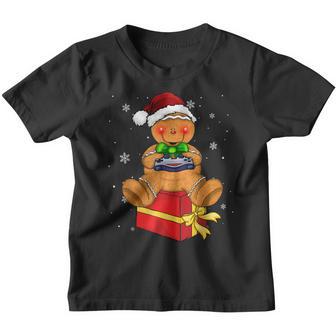 Gingerbread Gamer Funny Christmas Video Game Xmas Gaming Boy Youth T-shirt - Thegiftio UK