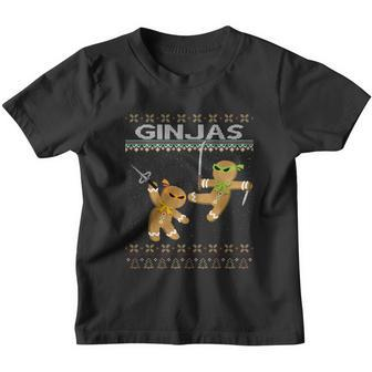 Ginjas Gingerbread Ninjas Funny Ugly Christmas Funny Gift Youth T-shirt - Monsterry DE