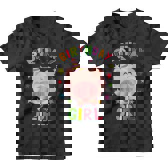 Girl Birthday Pig B-Day Party Kids Gift For Girls Youth T-shirt | Mazezy