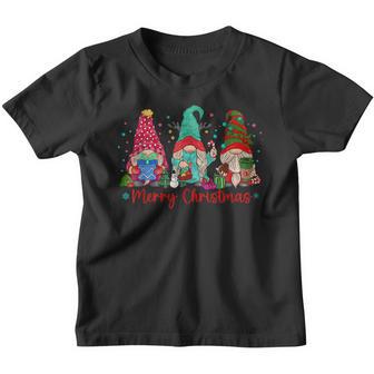 Gnome Xmas Light Pajamas Merry Christmas Matching Group Youth T-shirt - Thegiftio UK