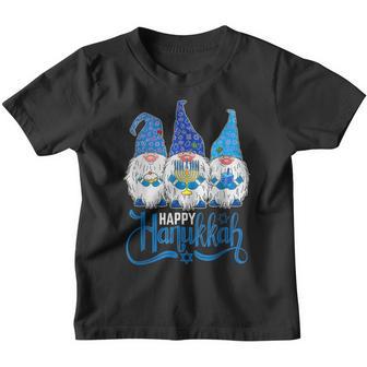 Gnomes Menorah Dreidel Hanukkah Chanukah Jewish Girls V3 Youth T-shirt - Thegiftio UK