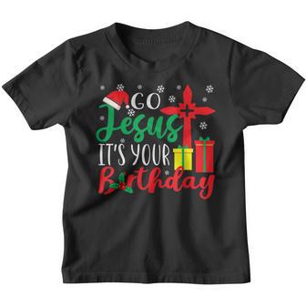 Go Jesus Its Your Birthday Merry Christmas Pajama Funny Youth T-shirt - Thegiftio UK