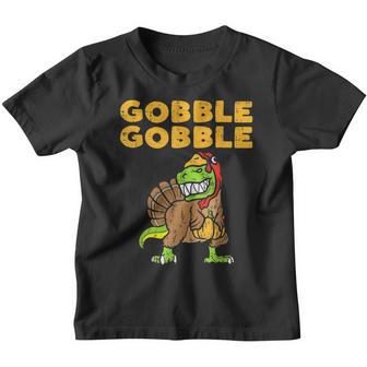Gobble Trex Dino Turkey Kids Toddler Boys Thanksgiving Youth T-shirt - Thegiftio UK