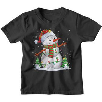 Golf Snowman Christmas Pajama Sport Ball Men Women Kid V2 Youth T-shirt - Thegiftio UK