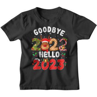 Goodbye 2022 Hello 2023 Happy New Year Men Women Kids Youth T-shirt - Thegiftio UK