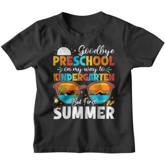 Goodbye Preschool Graduation To Kindergarten Hello Summer Youth T-shirt - Thegiftio UK