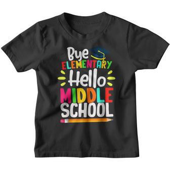 Graduation Bye Elementary Hello Middle School Back To School Youth T-shirt - Thegiftio UK