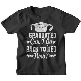 Graduation Graduated Can I Go Back To Bed Youth T-shirt | Mazezy