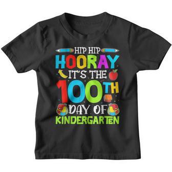 Graduation Hip Hip Hooray Its The 100Th Day Of Kindergarten Youth T-shirt - Thegiftio UK