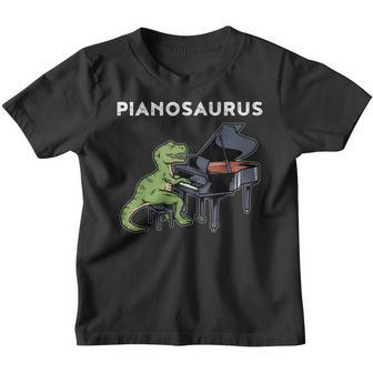 Grand Piano Kids Pianist Gift Dinosaur Music Piano Youth T-shirt | Mazezy