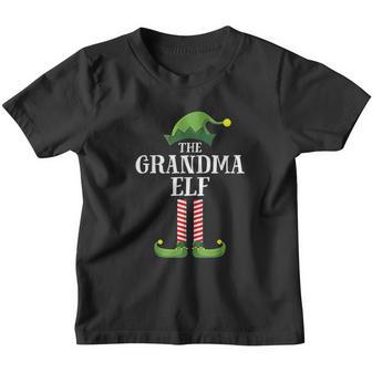 Grandma Elf Matching Family Group Christmas Party Youth T-shirt - Thegiftio UK