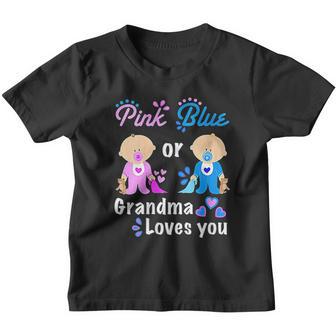 Grandma Gender Reveal Party Supplies Pink Or Blue Youth T-shirt - Thegiftio UK