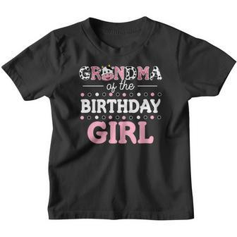 Grandma Of The Birthday Girl Farm Cow Mommy Mama 1St Youth T-shirt - Thegiftio UK