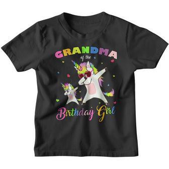 Grandma Of The Birthday Girl Unicorn Birthday Princess Dab Youth T-shirt - Thegiftio UK