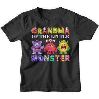 Grandma Of The Little Monster Birthday Party Family Monster Youth T-shirt - Thegiftio UK