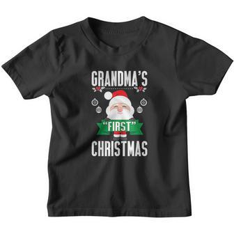 Grandmas First Christmas Funny Holiday Youth T-shirt - Thegiftio UK