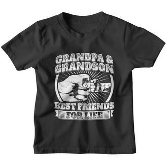 Grandpa And Grandson Gift Family Shirt Grandad Fist Bump Tee Youth T-shirt - Monsterry
