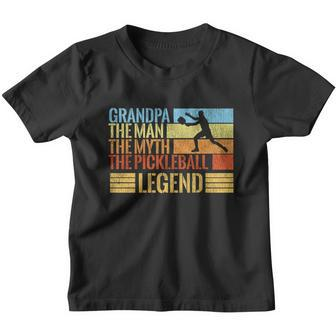 Grandpa Myth Pickleball Legend Vintage Husband Gift Youth T-shirt - Monsterry CA
