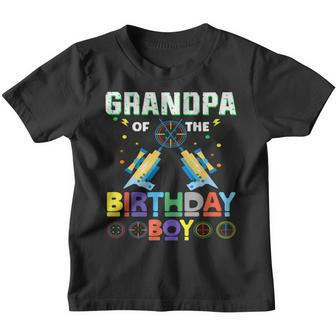 Grandpa Of The Birthday Boy Laser Tag Family Matching Party Youth T-shirt | Mazezy