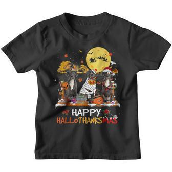 Great Dane Happy Hallothanksmas Halloween Thanksgiving Xmas Youth T-shirt - Thegiftio UK