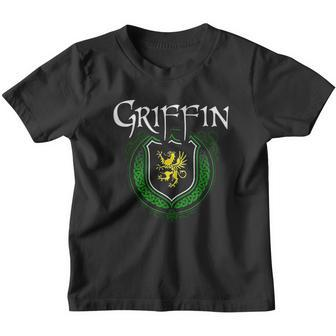 Griffin Surname Irish Last Name Griffin Family Crest Youth T-shirt - Thegiftio UK
