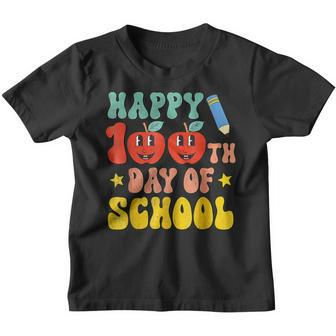 Groovy 100 Day Of School Teachers Kids Happy 100 Days Boys Youth T-shirt - Thegiftio UK