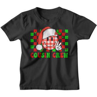 Groovy Christmas Cousin Crew 2022 Team Santa Elf Squad Kids V13 Youth T-shirt - Thegiftio UK