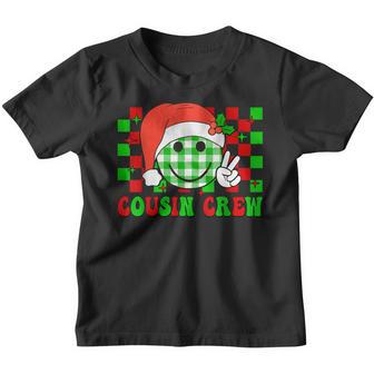 Groovy Christmas Cousin Crew 2022 Team Santa Elf Squad Kids V9 Youth T-shirt - Thegiftio UK