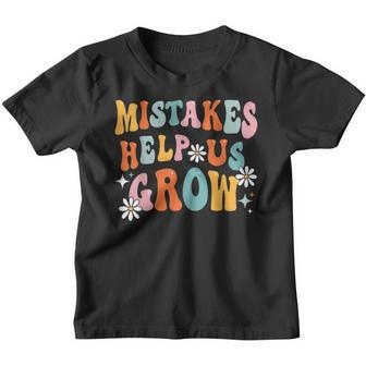 Groovy Growth Mindset Positive Retro Teacher Back To School Youth T-shirt | Seseable CA