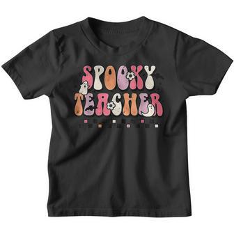 Groovy Halloween Spooky Teacher Trick Or Teach Teaccher Life V6 Youth T-shirt - Thegiftio UK
