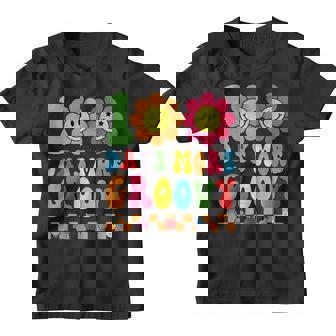 Groovy Happy 100 Days Of School Hippie Flower Teacher Kids Youth T-shirt | Seseable UK