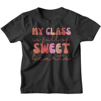 Groovy Teacher Valentine Back To School 100 Days Of School Youth T-shirt | Seseable CA