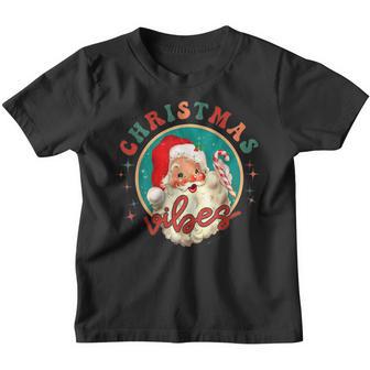 Groovy Vintage Santa Claus Christmas African Santa Black Kid Youth T-shirt - Thegiftio UK