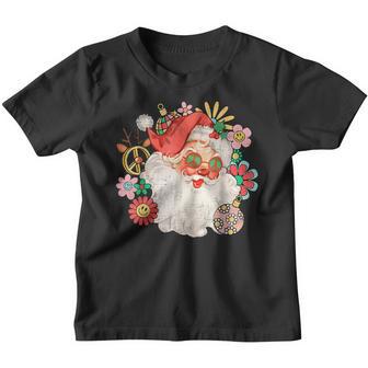Groovy Vintage Santa Claus Merry Christmas Men Women Kids Youth T-shirt - Thegiftio UK