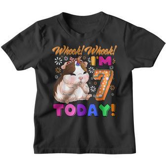 Guinea Pig 7 Year Old Cavy 7Th Birthday Toddler Boy Girl Youth T-shirt - Thegiftio UK