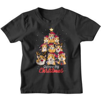Guinea Pig Christmas Tree Santa Hat Funny Xmas Pajamas Youth T-shirt - Thegiftio UK