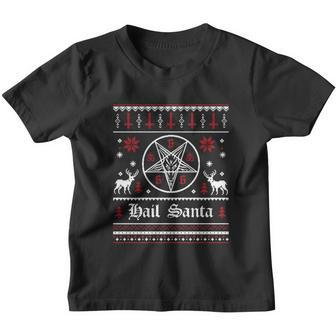 Hail Santa Ugly Christmas Sweater Cute Gift Youth T-shirt - Monsterry DE