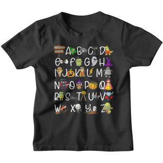 Halloween Alphabet Abcs Learning Kindergarten Teacher Kids V3 Youth T-shirt - Thegiftio UK