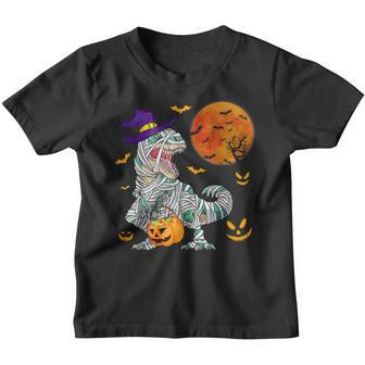 Halloween Boys Men Dinosaur T Rex Mummy Pumpkin Kids V2 Youth T-shirt - Thegiftio UK