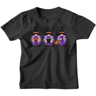 Halloween Gnomes Cute Autumn Pumpkin Fall Holiday Women Girl V33 Youth T-shirt - Thegiftio UK