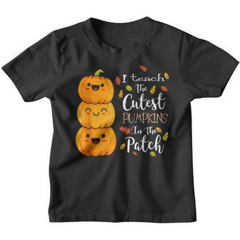 Halloween I Teach The Cutest Pumpkins In The Patch Teacher V4 Youth T-shirt - Thegiftio UK